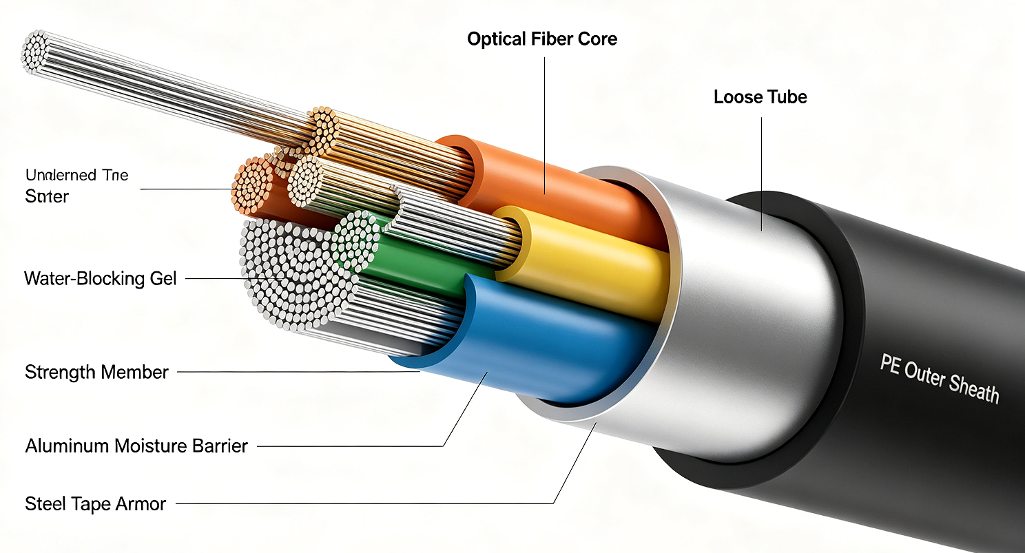 Internal Structure of Buried Optical Cables Internal Structure of Buried Optical Cables