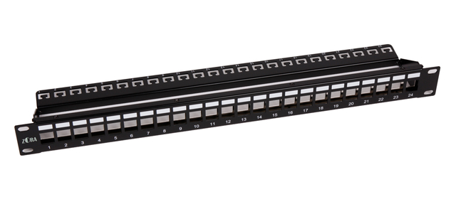 ZORA 24-port Cat 6 Shielded Modular Patch Panel