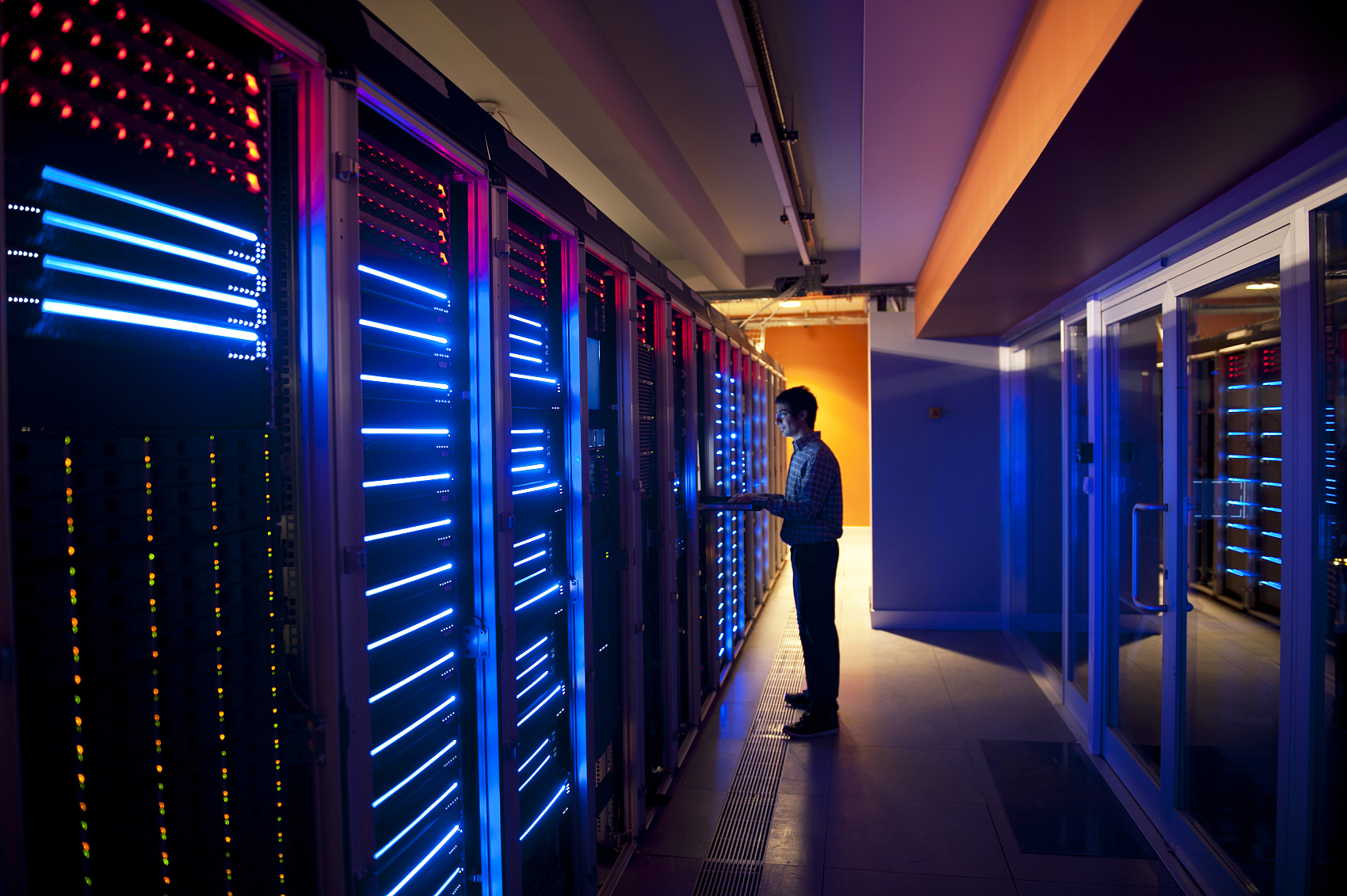 Fiber optic cables are used in Data Center