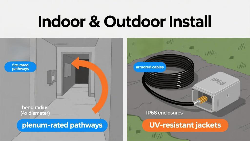 Example of Indoor Optical Cable Routing Path