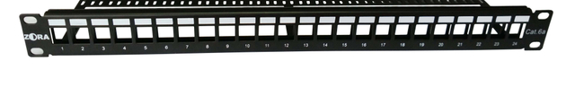 ZORA 24-port Cat 6A Unshielded Modular Patch Panel