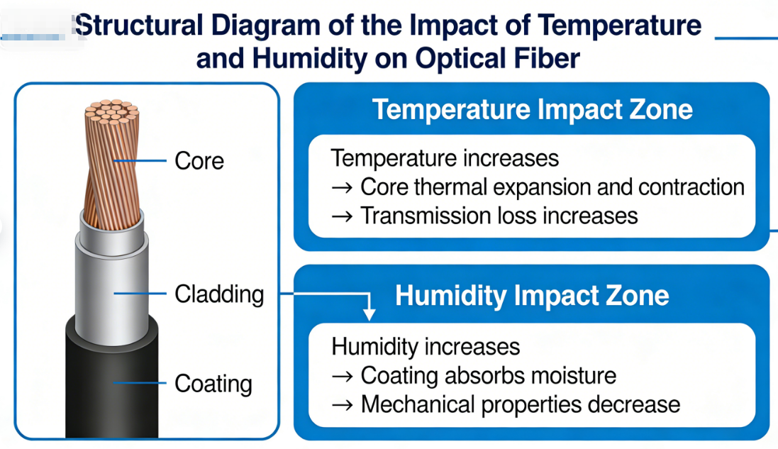 The influence of temperature and humidity on optical fibers1